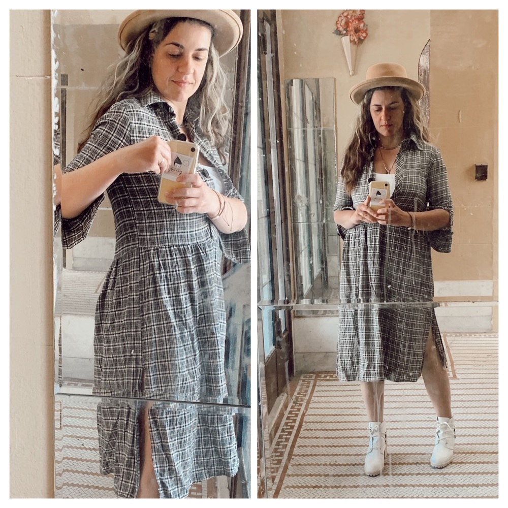 Zara’s dress size M grey and white